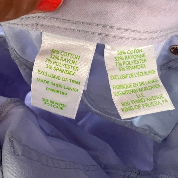 Lilly Pulitzer worth skinny jean sateen pants in pearly purple size 6 - Picture 9 of 9